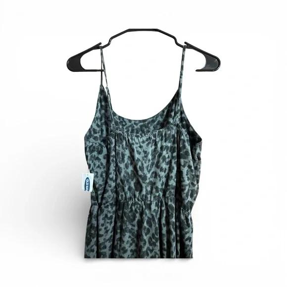 Old Navy Black Animal Print Midi Dress - Picture 4 of 5